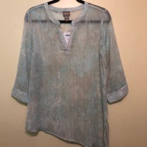 Chico's regal paisley blouse size 0, nwt